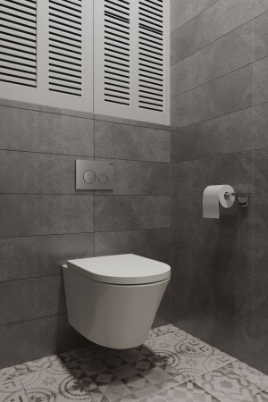 Комплект 6 в 1 Lavinia Boho Biore Rimless 77050186, премиум с пластиковой серебристой клавишей, удлиненным крепежом, инсталляцией и унитазом