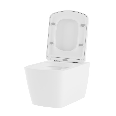 Комплект 6 в 1 Lavinia Boho Aveo Rimless 77050206, премиум с пластиковой (зеркальный хром) клавишей, удлиненным крепежом, инсталляцией и унитазом