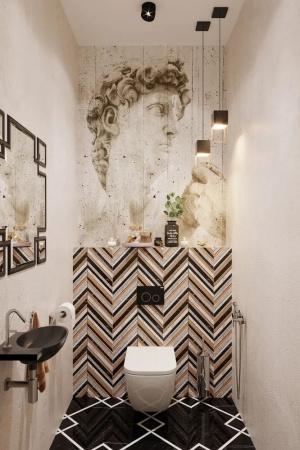 Комплект 6 в 1 Lavinia Boho One Compacto 75110079, премиум с пластиковой бело-золотистой клавишей, инсталляцией и унитазом