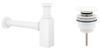 Набор 2 в 1 Vimarr Drainage 5180052003, сифон для раковины, донный клапан универсальный, матовый белый
