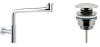 Набор 2 в 1 Vimarr Drainage 5180081003, сифон для раковины, донный клапан универсальный, хром