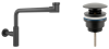 Набор 2 в 1 Vimarr Drainage 5180083003, сифон для раковины, донный клапан универсальный, матовый черный