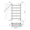 Водяной полотенцесушитель Vimarr Saturn PSBP70VMRS58BL 500x800 с полкой, с фитингами в комплекте, черный матовый Водяной полотенцесушитель Vimarr Saturn PSBP70VMRS58BL 500x800 с полкой, с фитингами в комплекте, черный матовый