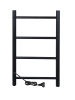 Полотенцесушитель электрический Vimarr Kaskad LNK-VMRKe46BM 400х600 лесенка, черный матовый (муар)