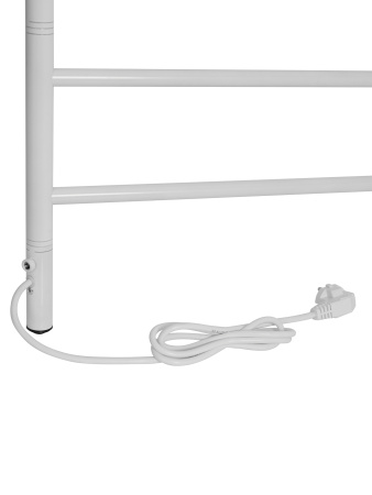Электрический полотенцесушитель Vimarr Kaskad PSNkVMRKe455W 450x500 поворотный с греющим кабелем, белый матовый