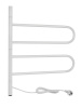 Электрический полотенцесушитель Vimarr Kaskad PSNkVMRKe455W 450x500 поворотный с греющим кабелем, белый матовый