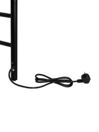 Электрический полотенцесушитель Vimarr Kaskad PSNkVMRKe4575BL 450x750 поворотный с греющим кабелем, черный матовый