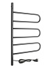 Электрический полотенцесушитель Vimarr Kaskad PSNkVMRKe4575BL 450x750 поворотный с греющим кабелем, черный матовый