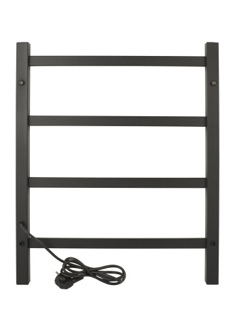 Полотенцесушитель электрический профильный Vimarr Kaskad LNK-VMRKePT56BM 500х600 лесенка, черный матовый