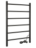 Полотенцесушитель электрический Vimarr Kaskad LNK-VMRKeT58BM 500х800 лесенка, с диммером, черный матовый (муар)