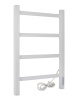 Полотенцесушитель электрический профильный Vimarr Kaskad LNK-VMRKePT46WM 400х600 лесенка, белый матовый
