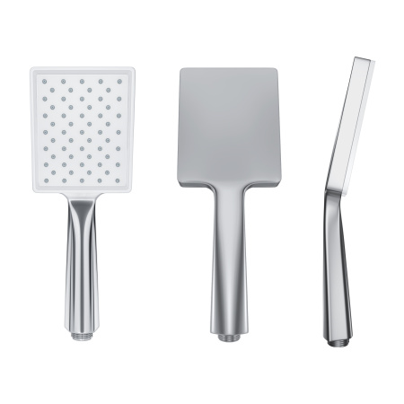 Душевая система Vimarr S07 550S0722S301 без смесителя, верхний душ квадратный 220х220 мм, ручной душ 3 функции, матовый хром