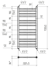 Полотенцесушитель водяной Vimarr Saturn Mega PSV-LM70VMRS51BL 500х1000 лесенка, черный матовый Полотенцесушитель водяной Vimarr Saturn Mega PSV-LM70VMRS51BL 500х1000 лесенка, черный матовый