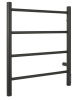 Полотенцесушитель электрический Vimarr Kaskad Mega LNK-LMVMRKe0411LTS56BM 500х600 лесенка, с термостатом и скрытым подключением, черный матовый (муар)