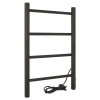Полотенцесушитель электрический Vimarr Kaskad LNK-VMRKeT46BM 400х600 лесенка, с диммером, черный матовый (муар)