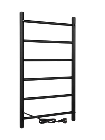 Полотенцесушитель электрический Vimarr Kaskad Mega LNK-LMVMRKe58BM 500х800 лесенка, черный матовый (муар)