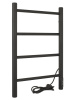 Полотенцесушитель электрический Vimarr Kaskad Mega LNK-LMVMRKeT46BM 400х600 лесенка, с термостатом и скрытым подключением, черный матовый (муар)