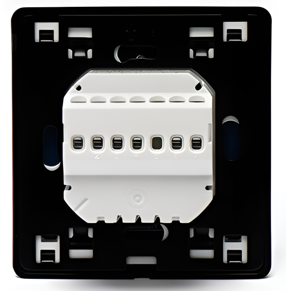 540TM91.716-1022 Терморегулятор Vimarr (черный) сенсорный программируемый с ЖК дисплеем и двумя датчиками/до3,5 кВт (встраиваемый) 540TM91.716-1022