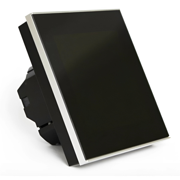 540TM378-1023 Терморегулятор Vimarr (черный) сенсорный программируемый с зеркальным дисплеем (зеркальный) и двумя датчиками/до 3,5 кВт (встраиваемый) 540TM378-1023