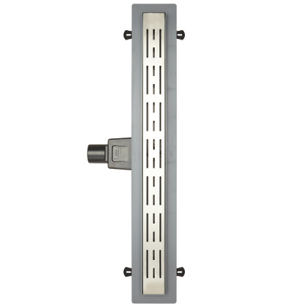 Трап для душа линейный (душевой лоток) Vimarr A-1 516A133001050 300 мм с горизонтальным выходом D50 мм, с решеткой хром