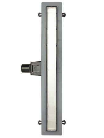 Трап для душа линейный (душевой лоток) Vimarr A-2 516A236001050 600 мм с горизонтальным выходом D50 мм, с решеткой под плитку (перевертыш)