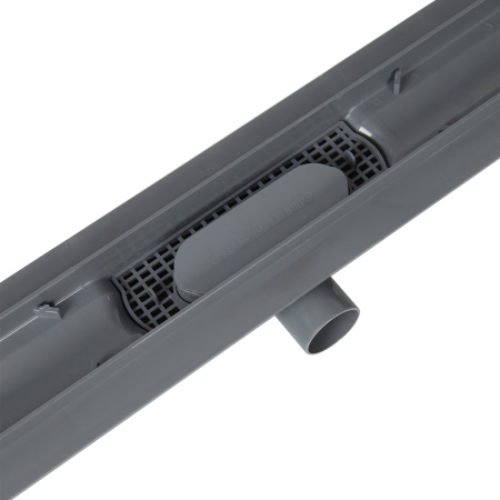 Трап для душа линейный (душевой лоток) Vimarr B-2 516B237001040 700 мм с горизонтальным выходом D40/50 мм, с решеткой под плитку (перевертыш)