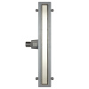 Трап для душа линейный (душевой лоток) Vimarr SC-2 516SC234011050 400 мм с рамкой из нержавеющей стали, с горизонтальным выходом D50 мм, с решеткой под плитку (перевертыш)