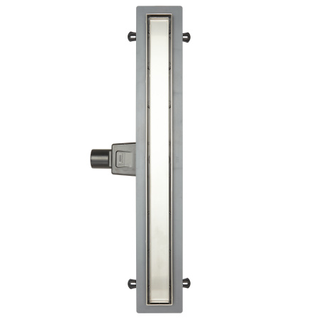 Трап для душа линейный (душевой лоток) Vimarr SC-2 516SC235011050 500 мм с рамкой из нержавеющей стали, с горизонтальным выходом D50 мм, с решеткой под плитку (перевертыш)