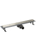 Трап линейный (душевой лоток) Vimarr WC-2 516WC239011050 900 мм с рамкой из нержавеющей стали, с горизонтальным выходом D50 мм, с решеткой под плитку (перевертыш)