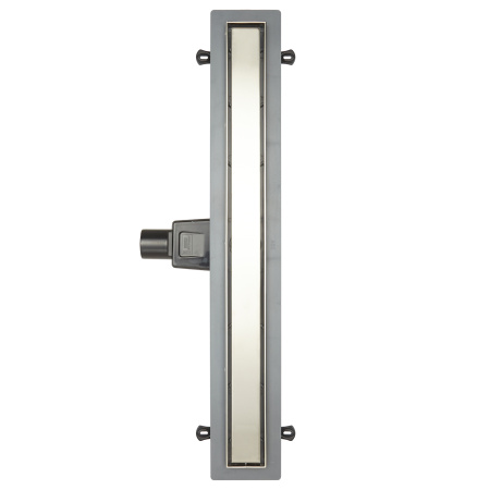 Трап линейный (душевой лоток) Vimarr WC-2 516WC239011050 900 мм с рамкой из нержавеющей стали, с горизонтальным выходом D50 мм, с решеткой под плитку (перевертыш)