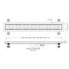 Трап линейный (душевой лоток) Vimarr WG-1 516WG143001050 300 мм с вертикальным выходом D50 мм, с решеткой хром