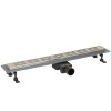 Трап линейный (душевой лоток) Vimarr YC-1 516YC137011050 700 мм с рамкой из нержавеющей стали, с горизонтальным выходом D50 мм, с решеткой хром