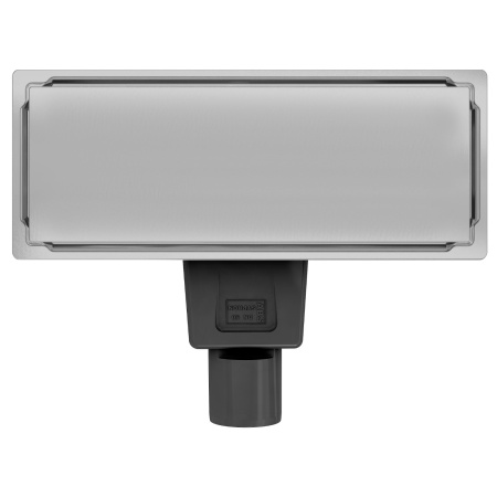 Трап душевой Vimarr C-2 514WC233111050 30х12 см под плитку из нержавеющей стали, с горизонтальным выходом D50 мм, решетка хром