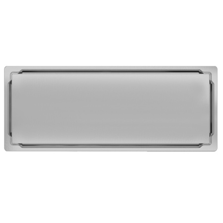 Трап душевой Vimarr H-2 514WH243111050 30х12 см из нержавеющей стали, с вертикальным выходом D50 мм, решетка под плитку