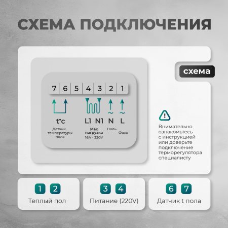 Теплый пол Bejert B B740KM12.0-1800M1-21 12 м2 1800 Вт с белым сенсорным программируемым терморегулятором