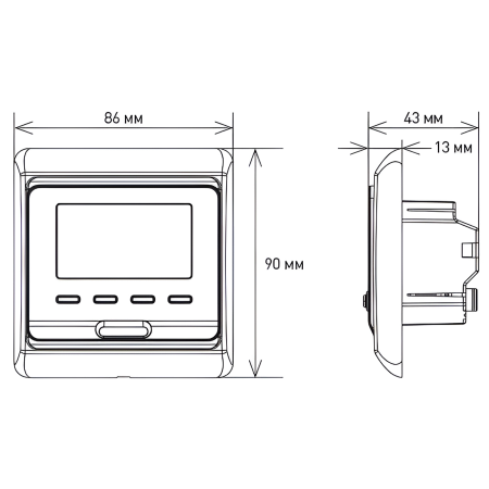 Греющий кабель (секция нагревательная) Vimarr S 541S700KS38-220B-M1-12 38м 684 Вт (3,5-4,67 м2) с черным программируемым терморегулятором