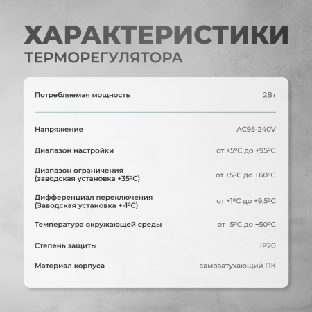 Теплый пол Bejert B B751-XICA80-8-32 8м 220 Вт/м2 с черным программируемым WiFi терморегулятором