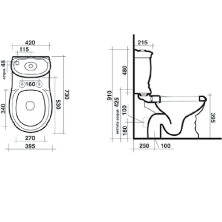 Унитаз-компакт Ceramica Ala Excelsior 13MBS/P