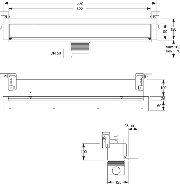 Дренажный канал Mepa TersoWALL 150391 80 см Дренажный канал Mepa TersoWALL 150391 80 см
