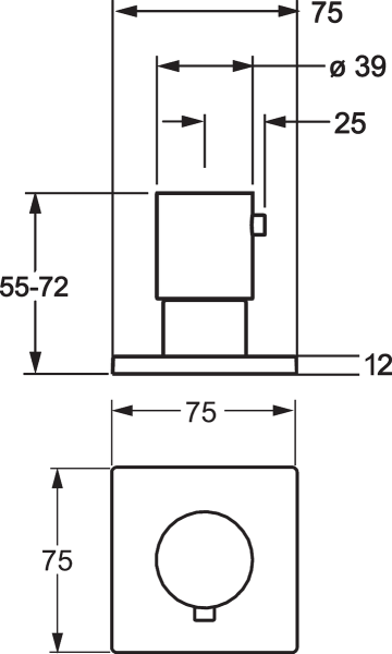 Вентиль запорный переключающий Hansa Designo хром  02289172