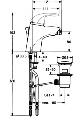 Смеситель для биде Hansa Star, без ручки хром 55063200