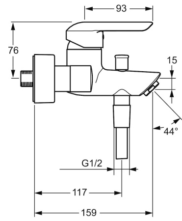 Смеситель для ванны с душем Hansa Vantis 52442173