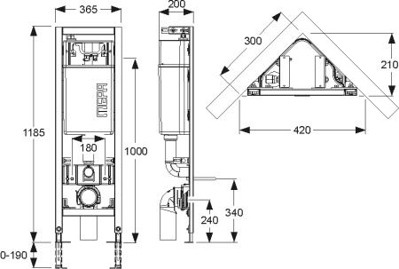 Инсталляция угловая для унитаза Mepa VariVIT E31 514802