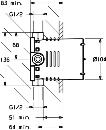 Скрытая часть для вентиля Hansa Varox 40010000
