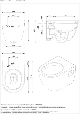 Унитаз подвесной с сиденьем Sanindusa Sanibold 137932004