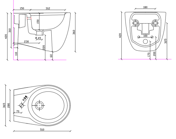 Биде подвесное Galassia Ergo 7110