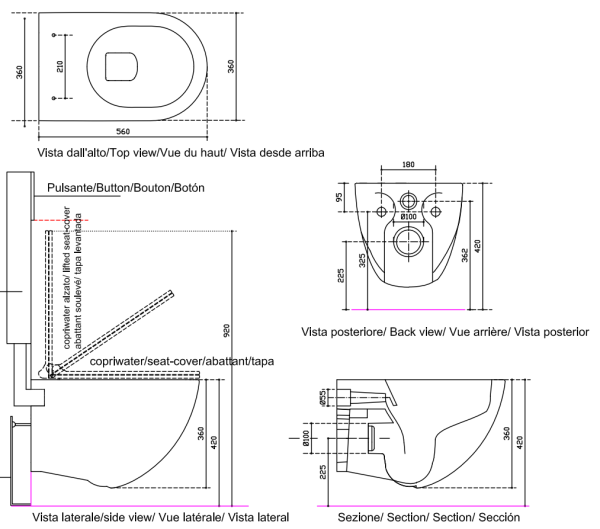 Унитаз подвесной Galassia Dream 7317